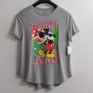 Disney Mickey Mouse Flower Power Short Sleeve Graphic T-Shirt, Size XXL(19)